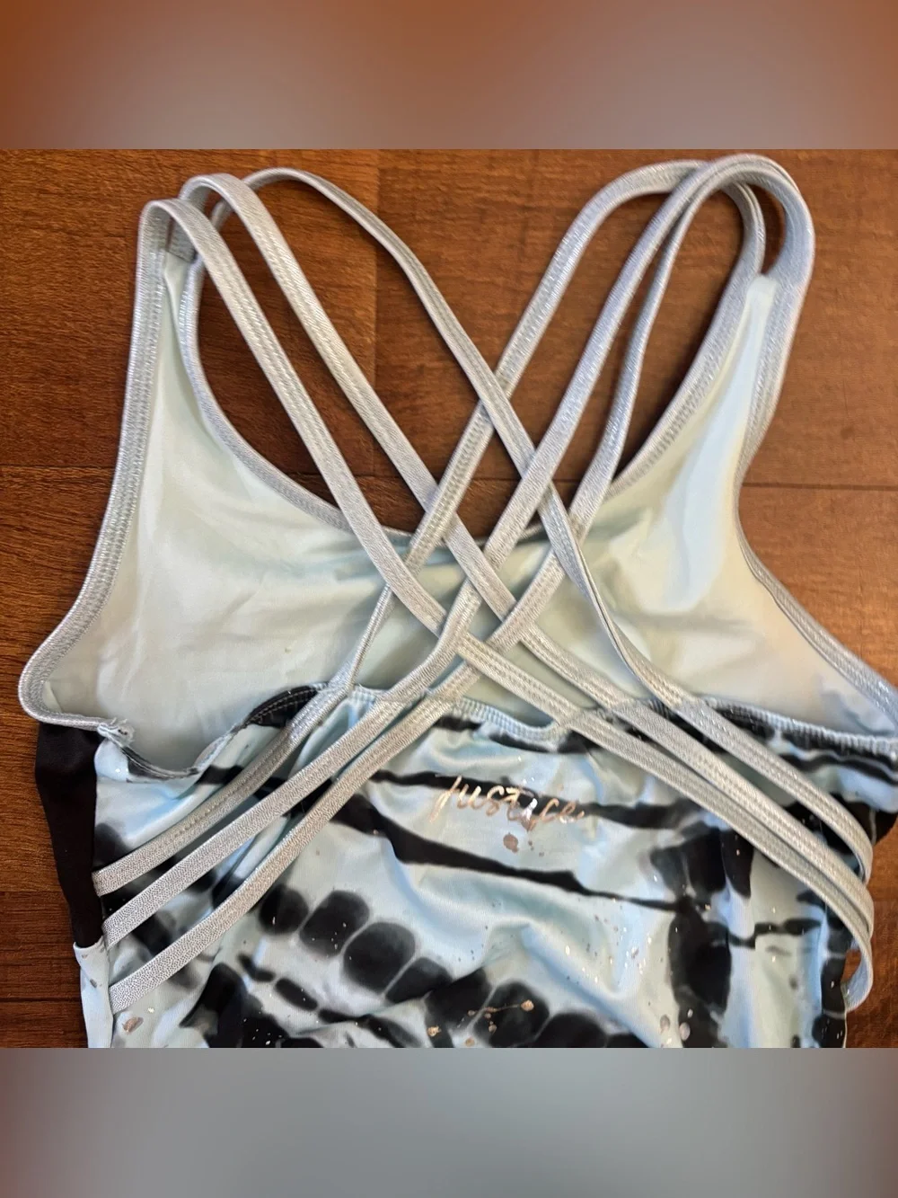 Justice girls strappy back one piece leotard Size large 12/14
